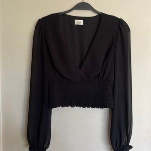 Aritzia Wilfred Wistful Top - Black